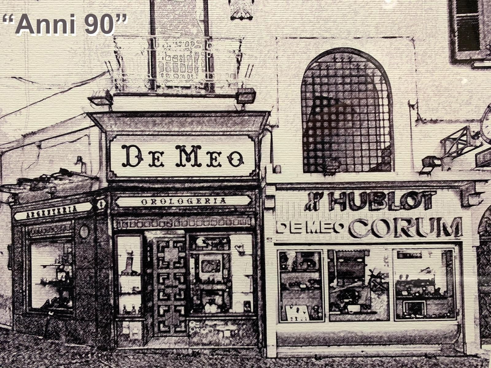 La gioielleria De Meo in centro, 1990